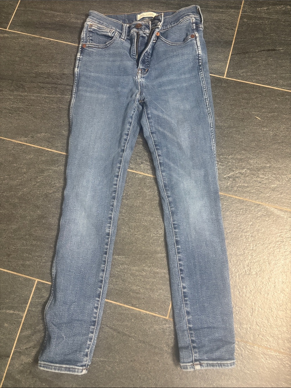 Madewell 10” high rise Skinny Jeans in Medium Blue Wash